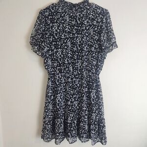 Francesca's Crystal Doll Mock Neck Gold Pattern Mini Dress NWT Size Large